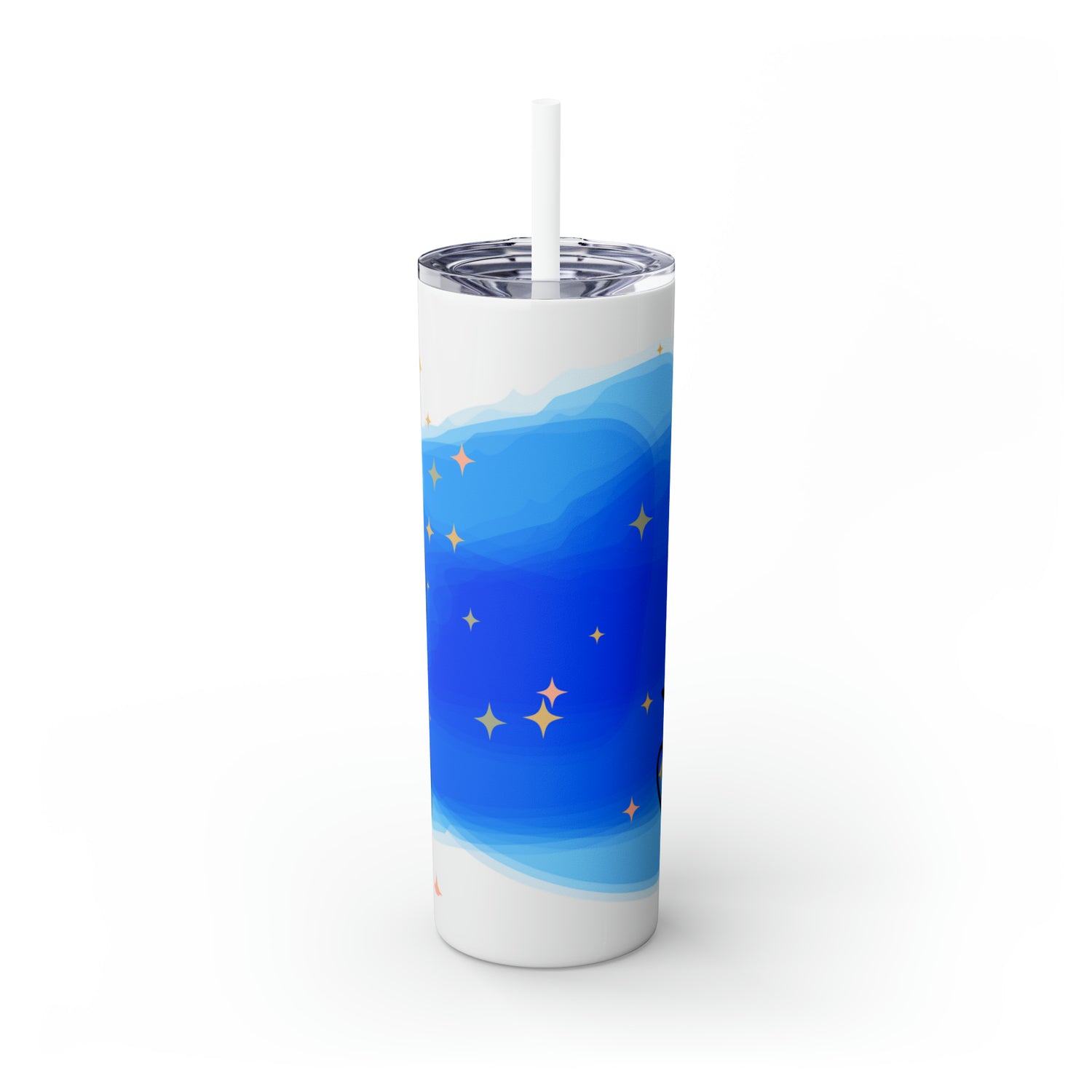 OB Nurse Skinny Tumbler with Straw, 20oz for hot or cold drinks.