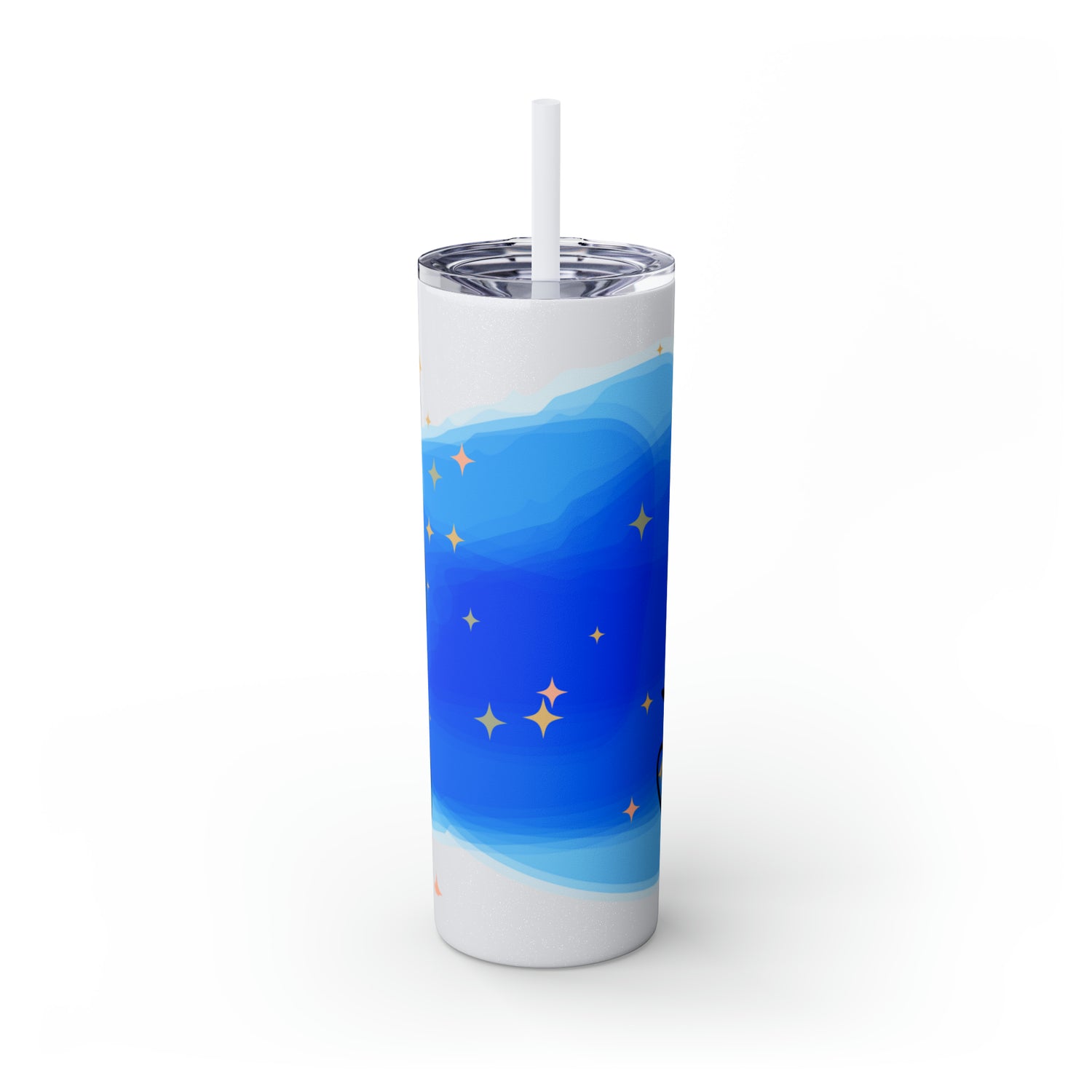 OB Nurse Skinny Tumbler with Straw, 20oz for hot or cold drinks.