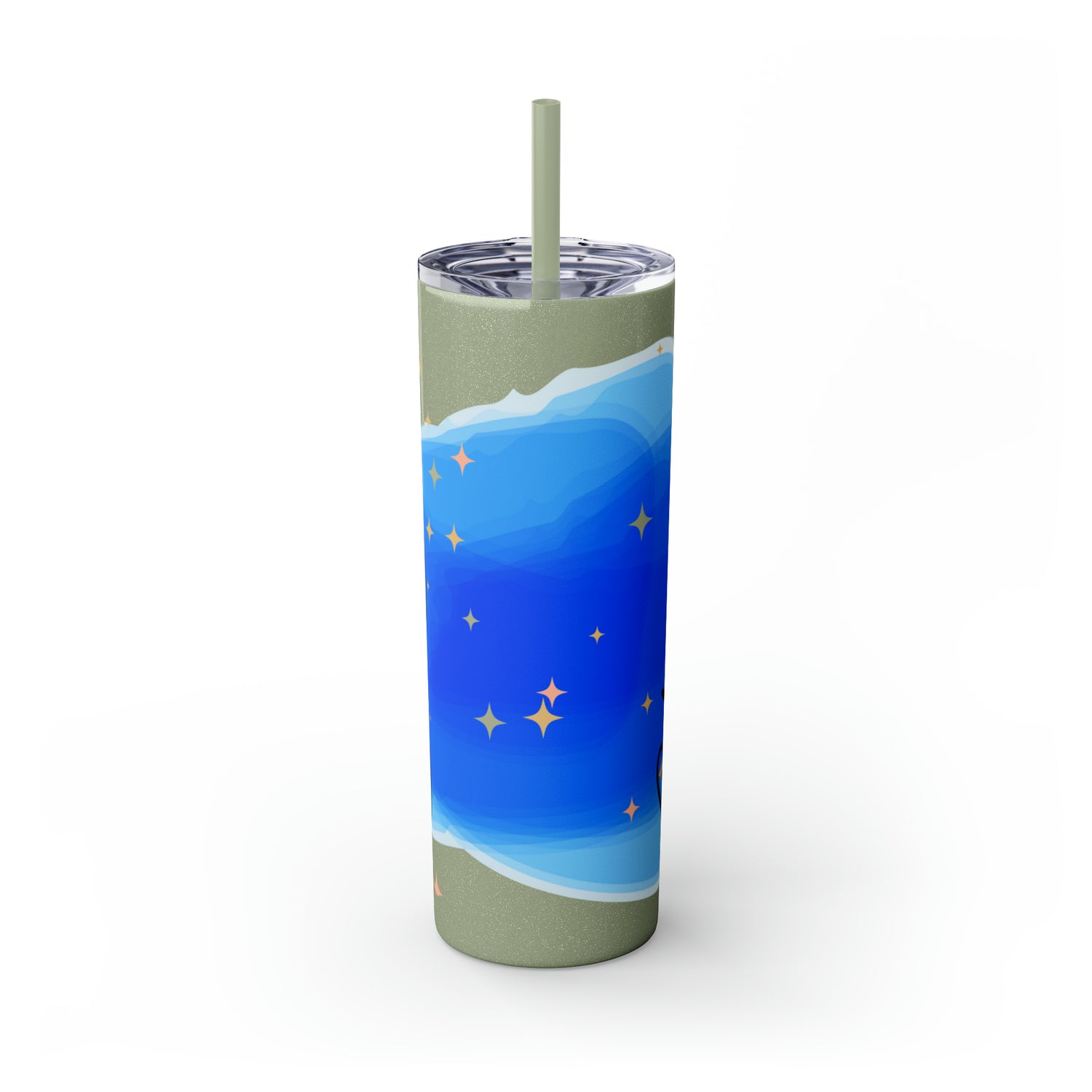 OB Nurse Skinny Tumbler with Straw, 20oz for hot or cold drinks.