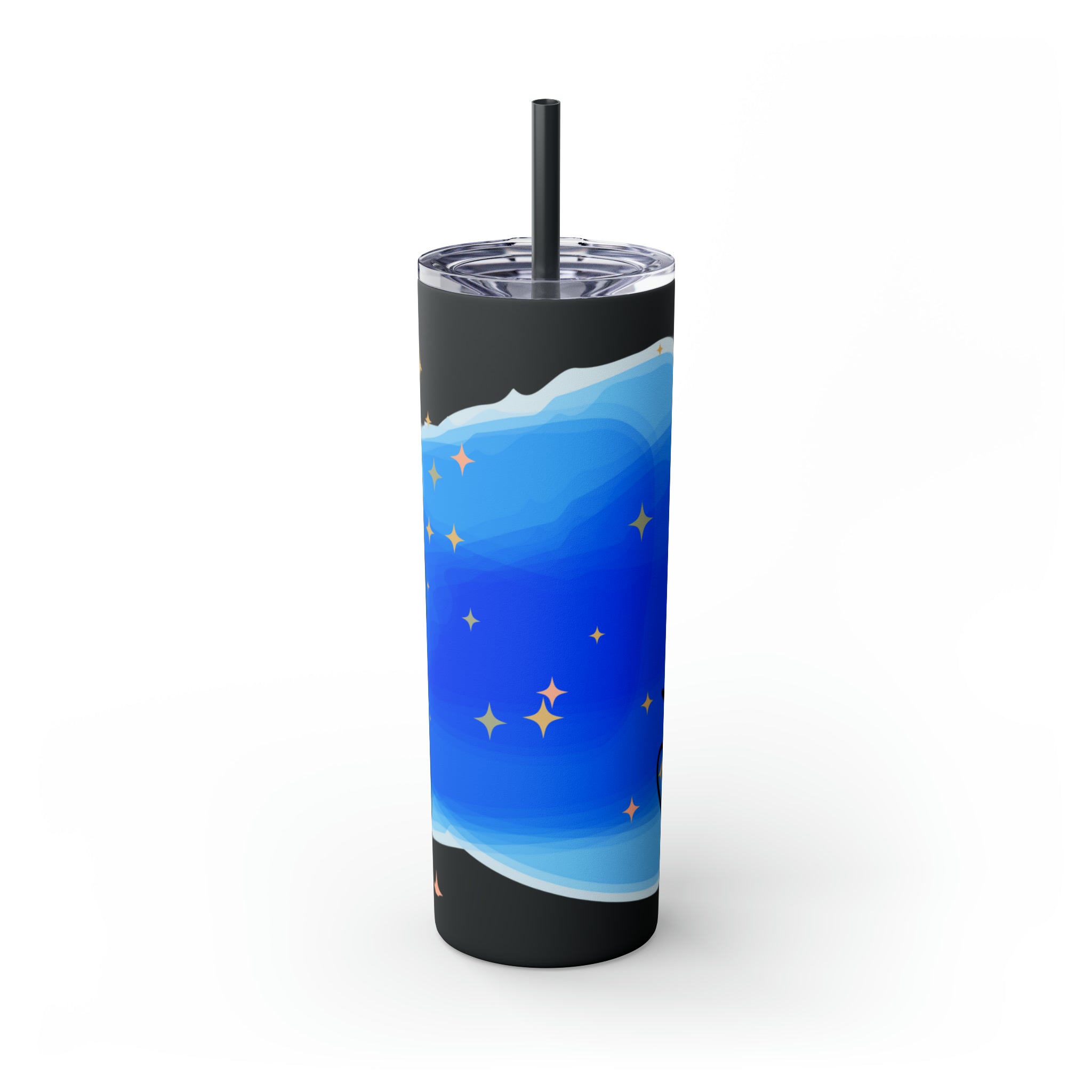 OB Nurse Skinny Tumbler with Straw, 20oz for hot or cold drinks.