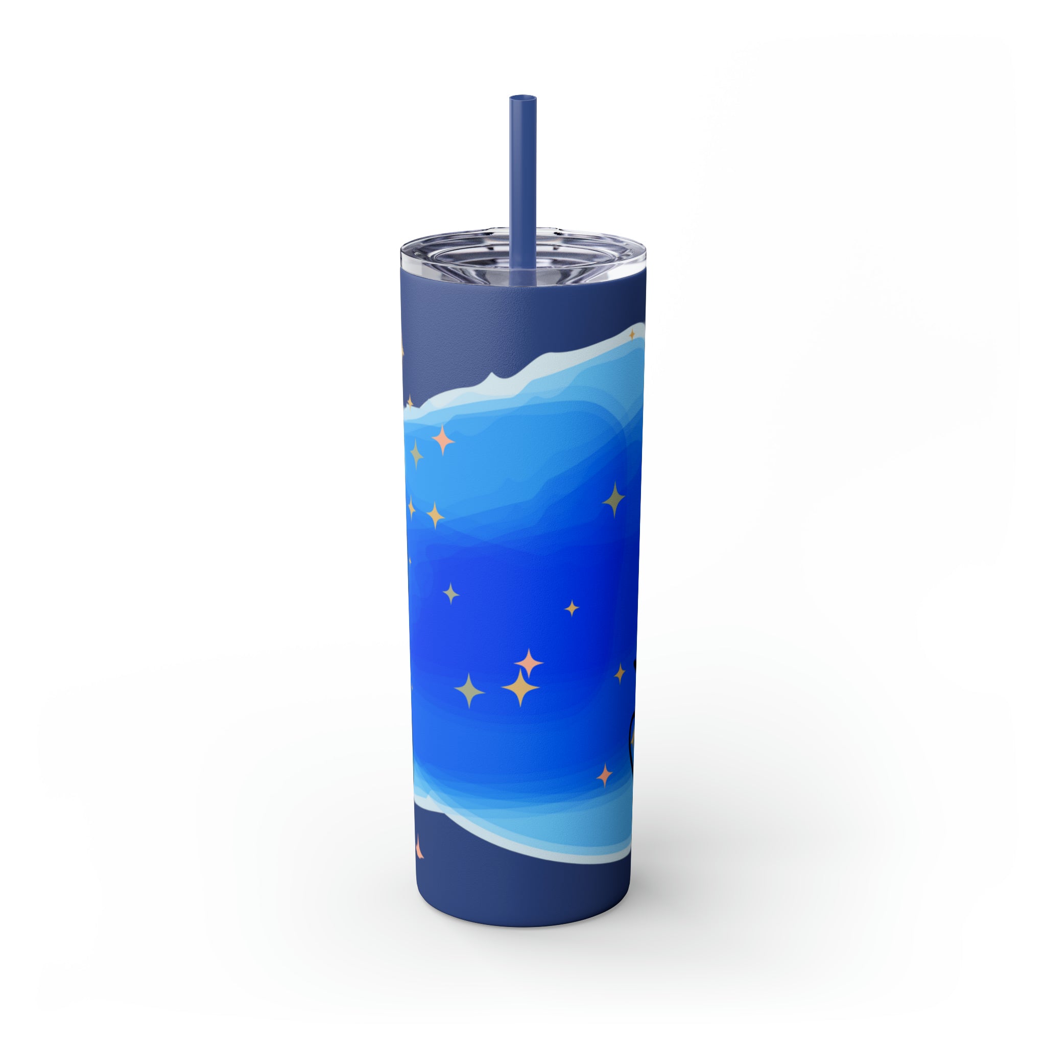 OB Nurse Skinny Tumbler with Straw, 20oz for hot or cold drinks.