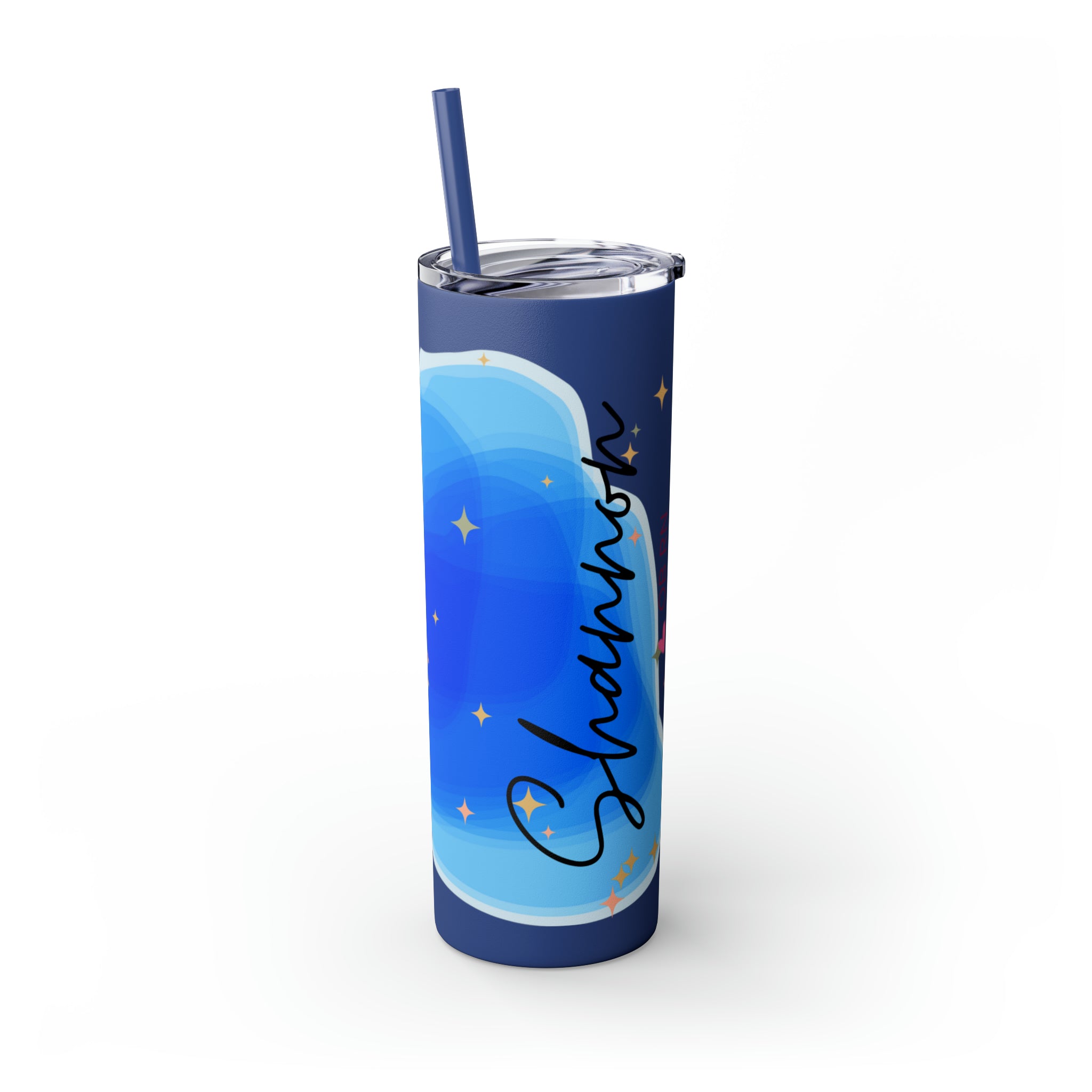 OB Nurse Skinny Tumbler with Straw, 20oz for hot or cold drinks.