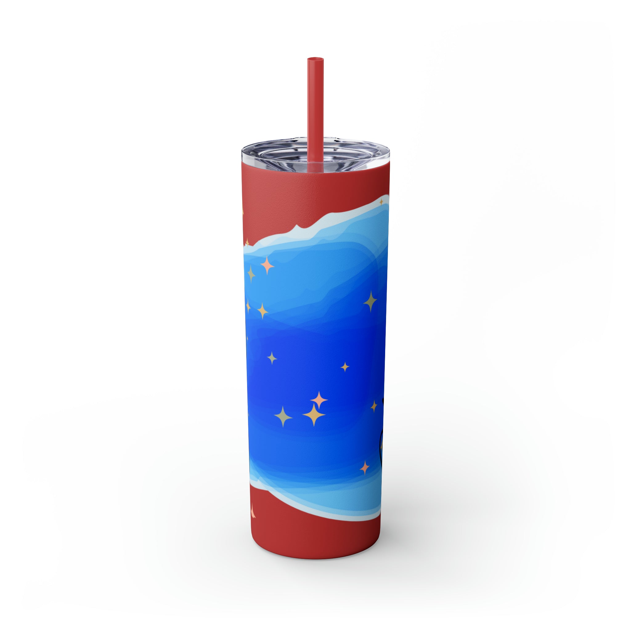OB Nurse Skinny Tumbler with Straw, 20oz for hot or cold drinks.
