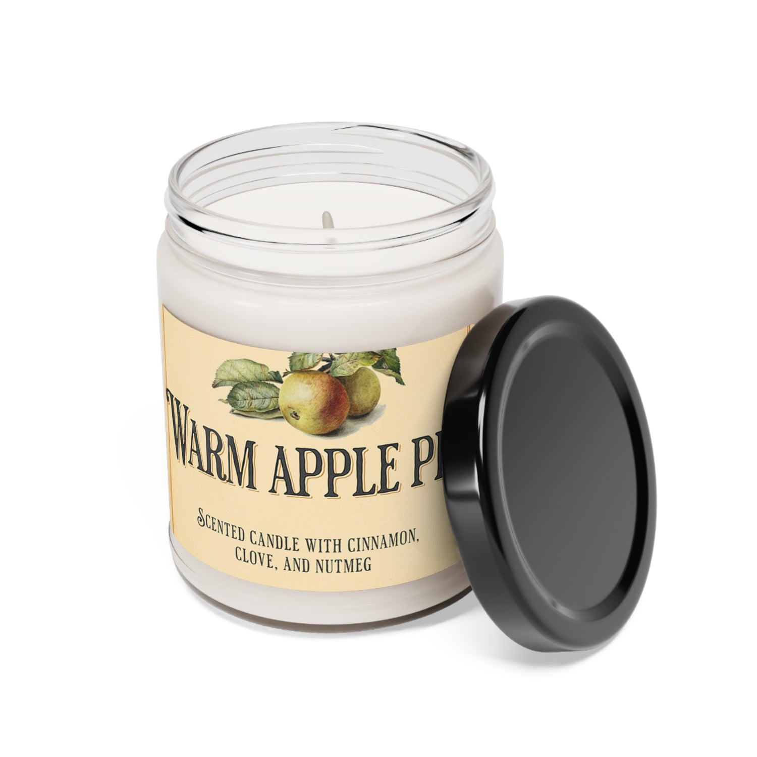 Sweet Apple Pie Scented Soy Candle, 9oz. Burns 50-60 hours. Great holiday, hostess, coworker or family gift a nostalgic scent of old times.