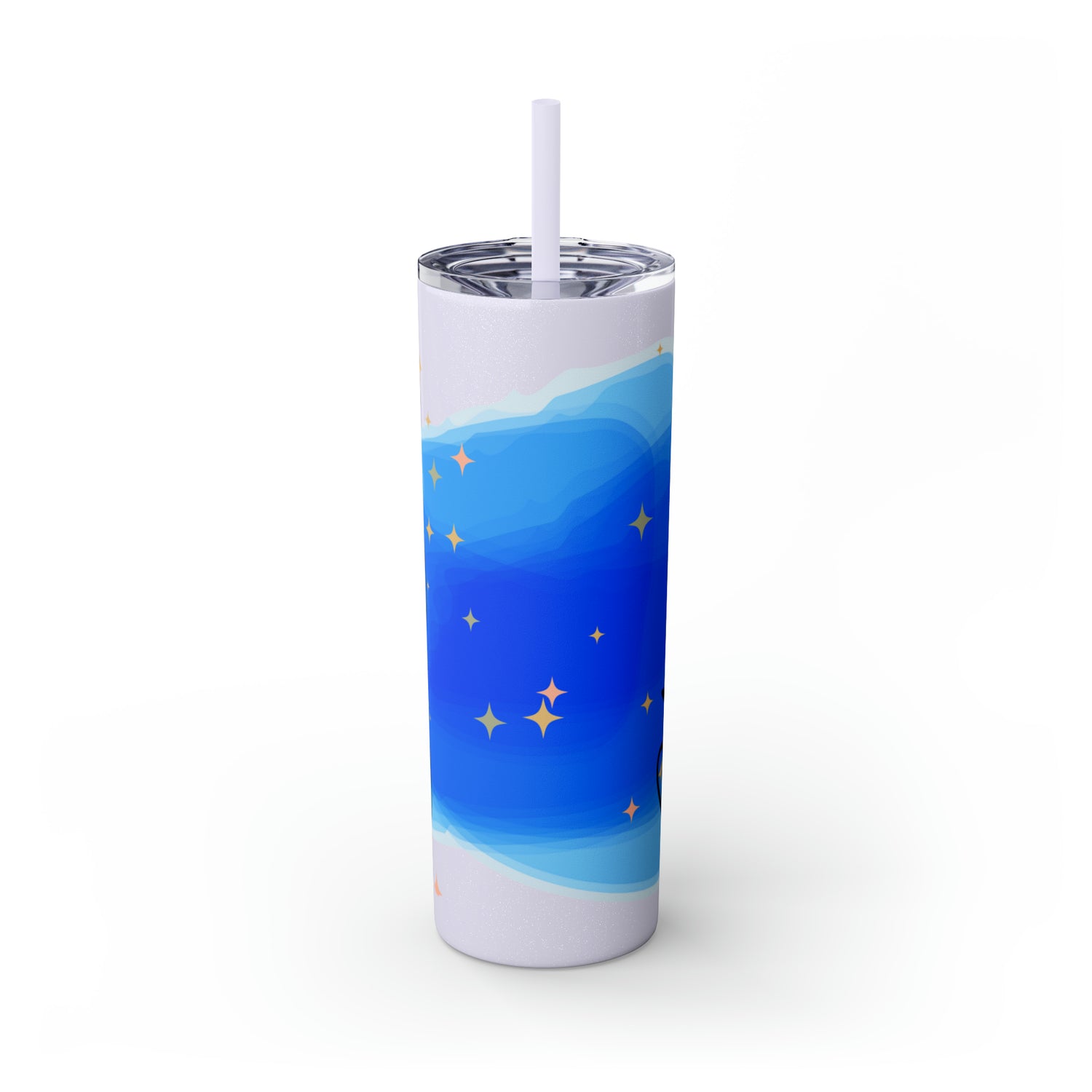 OB Nurse Skinny Tumbler with Straw, 20oz for hot or cold drinks.